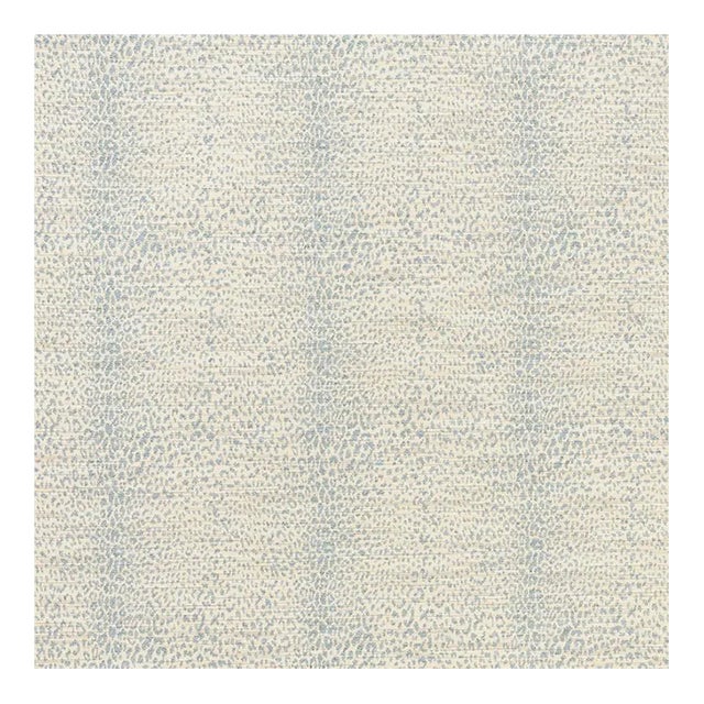 Schumacher Mini Leopard Fabric in Cloud For Sale