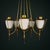 Vintage Art Deco Glass and Brass Chandelier from Maison Arlus, France 1950s For Sale - Image 13 of 18