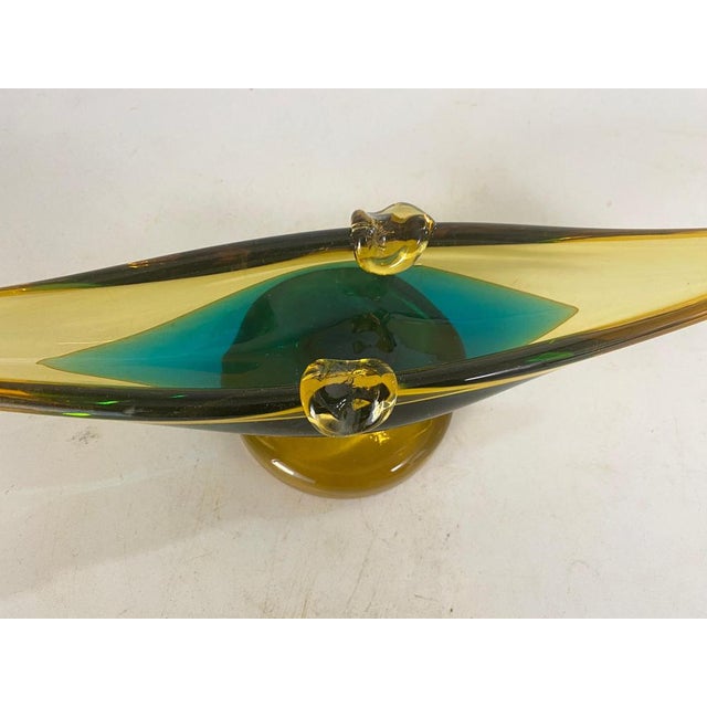Art Glass Ashtray in Venice Gondola Shaped Italy, 1970 For Sale - Image 11 of 14