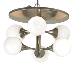 Pendant Light with Opaque Glass Balls, Germany, 1960s