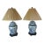 Pair of Blue and White Chinoiserie Lamps For Sale