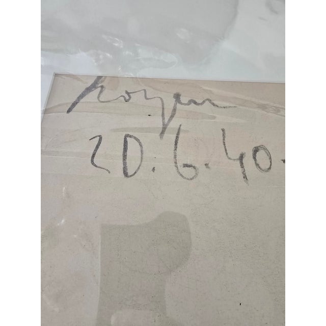 Mid-Century Modern Vintage Mid Century Picasso Style Signed Lithograph For Sale - Image 3 of 13