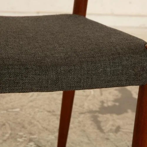 Vintage Brown-Grey Teak Wood Chairs by Knud Anderson, Denmark, 1967 For Sale - Image 3 of 9