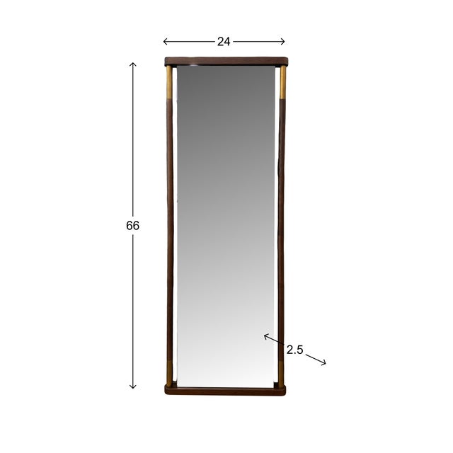 Contemporary Walnut Grove Full Length Mirror For Sale - Image 3 of 11