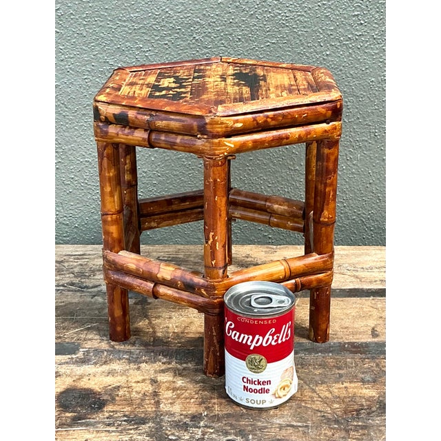 Vintage Tortoise Bamboo Orchid Stand For Sale In West Palm - Image 6 of 12