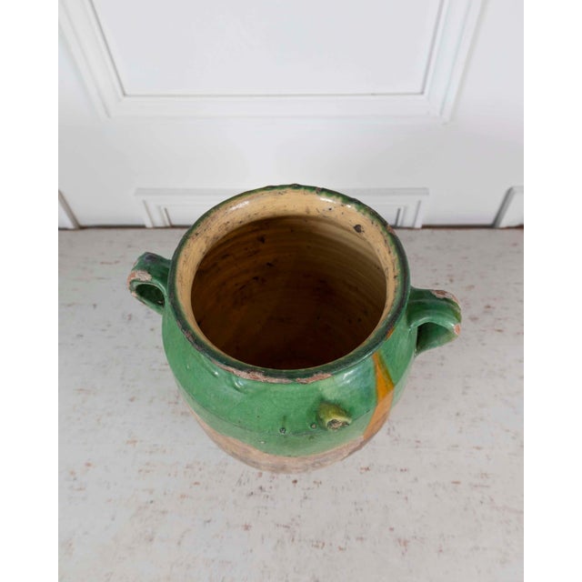 French 19th Century Green-Glaze Confit Pot For Sale - Image 9 of 10