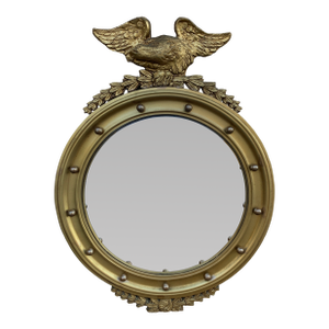 American Federal Giltwood Eagle Bullseye Convex Mirror