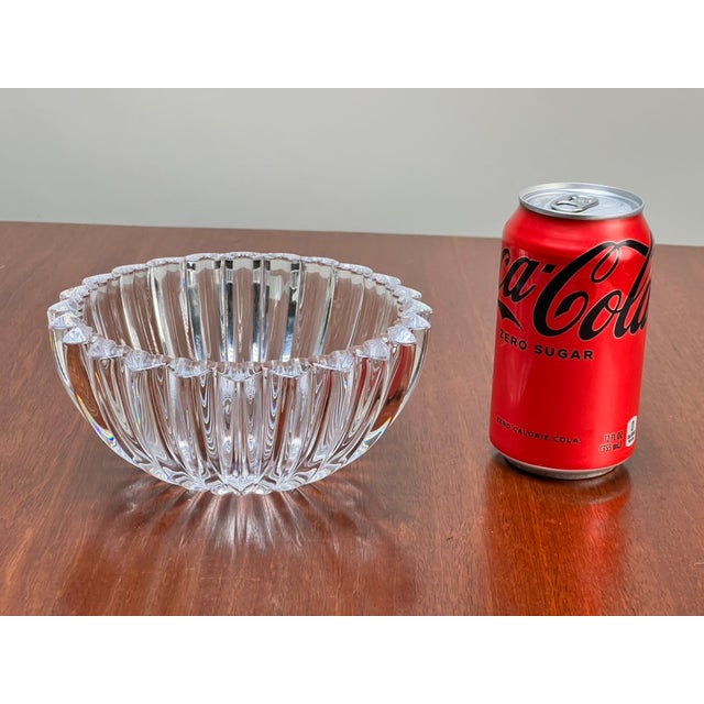 Vintage Tiffany & Co Crystal Bowl in a Ribbed Petal Design For Sale - Image 9 of 9