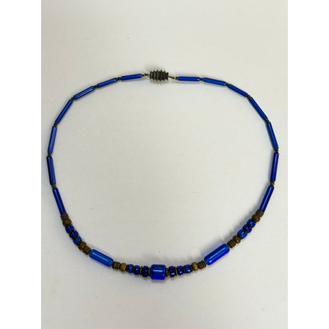 Fantastic Egyptian Revival/Art Deco era necklace, circa 1920s–1930s. Beautifully handcrafted, this piece features vibrant,...