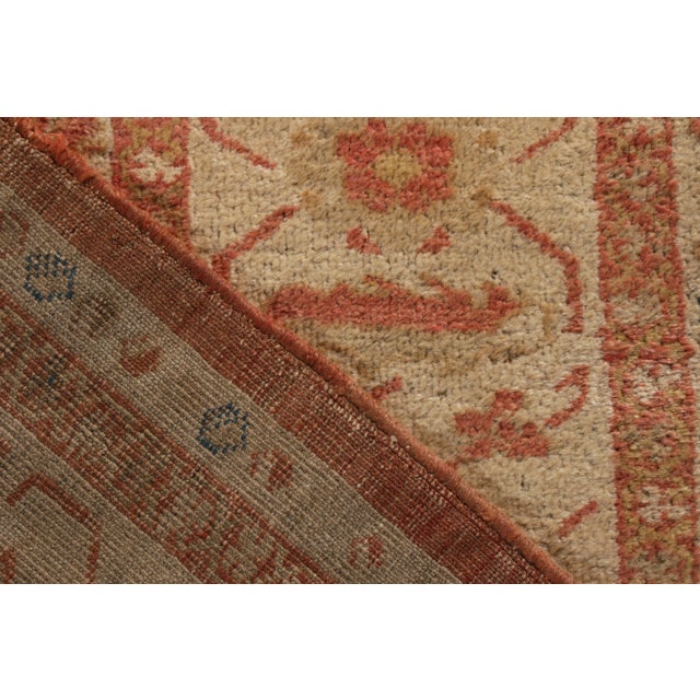 19th Century Hand-Knotted Antique Persian Sultanabad Rug in Red Open Field and Floral Border For Sale - Image 5 of 5