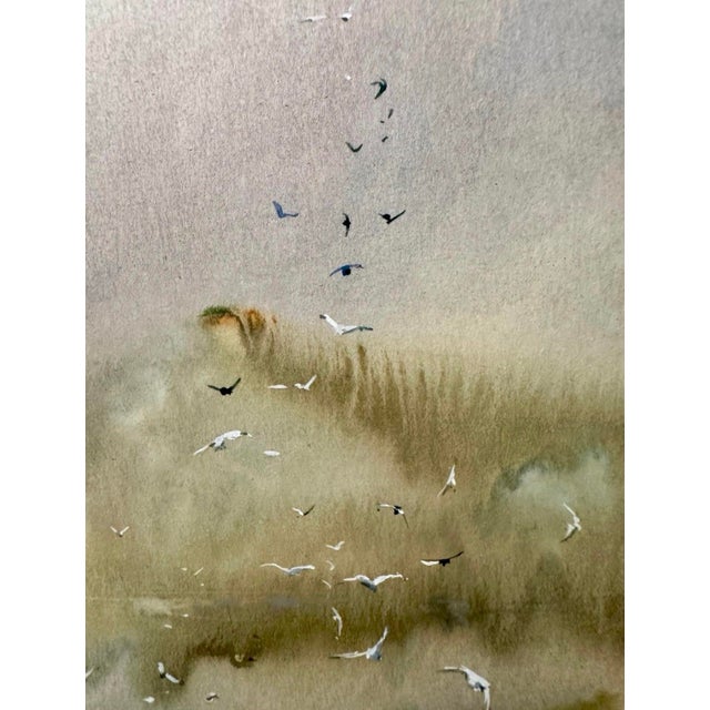 Contemporary Contemporary Original Coastal Wall Art – Framed Boat Scene – Signed Iulia Carchelan (15.5” X 18.5”) For Sale - Image 3 of 6