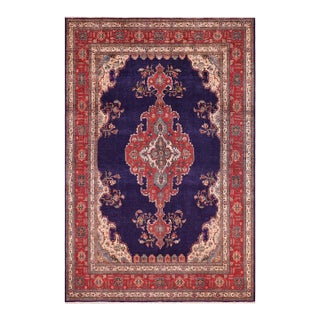 Persian Vintage Blue/Red Wool Rug - 9'9'' X 12'8'' For Sale