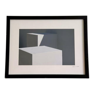 Contemporary Abstract Minimalist Photograph Signed Usdan, Framed For Sale