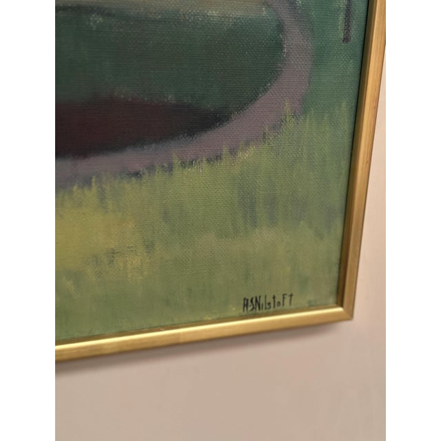 Anna‑Stina Lorentze Nilstoft, Landscape, 1950s, Oil on Canvas For Sale - Image 13 of 14