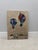 A charming and whimsical original Mid-Century Modern painting on stretched canvas depicting a playful hot air balloon...