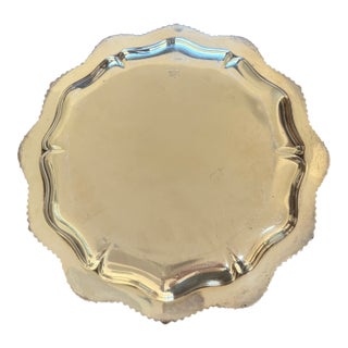 Sterling Silver Serving Platter-Round For Sale