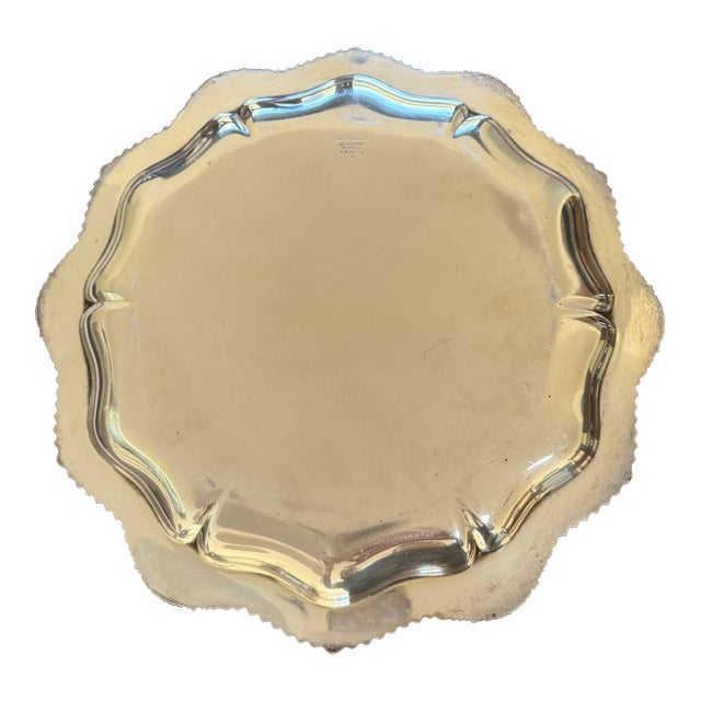 Sterling Silver Serving Platter-Round For Sale
