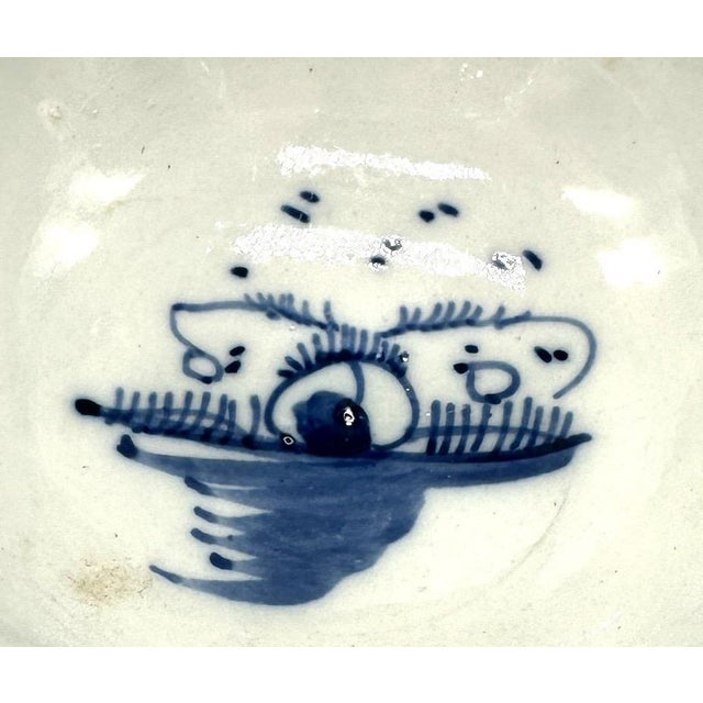 Ceramic 18th C. Dutch Delftware Blue & White Chinoiserie Bowl For Sale - Image 7 of 17