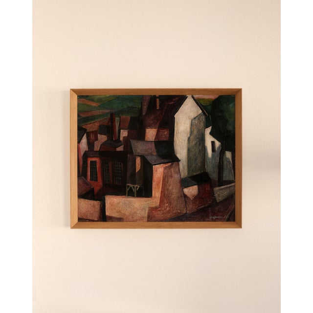 Lutz Voigtmann, House Ensemble, 1960s, Oil Painting For Sale - Image 4 of 4