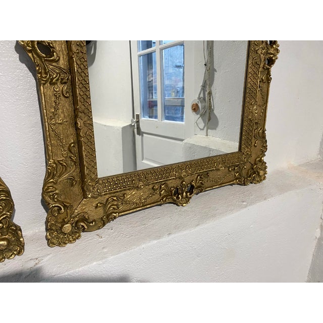Early 20th Century Ornate Gilded Regency Mirrors- Set of 2 For Sale - Image 4 of 10