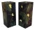 Asian Floral Pedestal a Pair Black Lacquer Hand Painted For Sale