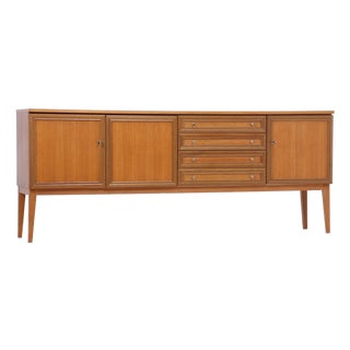 Mid-Century Walnut Sideboard with Drawers and Storage Compartments, 1960s For Sale