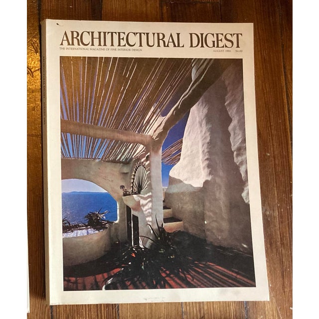 Paper Lot of 6 Vintage Architectural Digest Magazines From 1981-1982. For Sale - Image 7 of 8