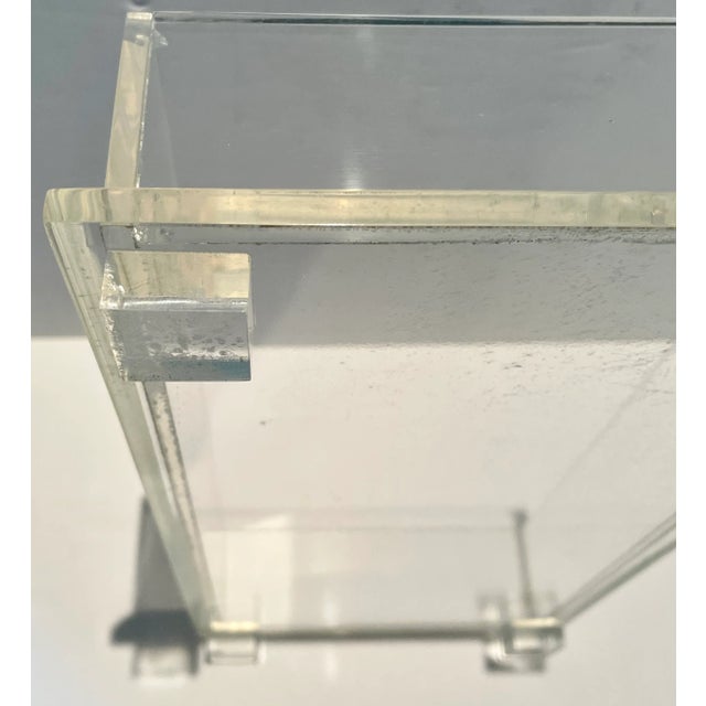 1980's Large Clear Lucite Tissue Box or Guest Towel Box For Sale - Image 9 of 10