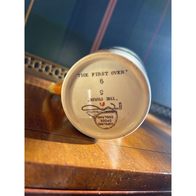 Vintage Equestrian Coffee Cup From Copeland Spode England With Fox Hunt Motif Titled “The Chase” For Sale In Indianapolis - Image 6 of 9