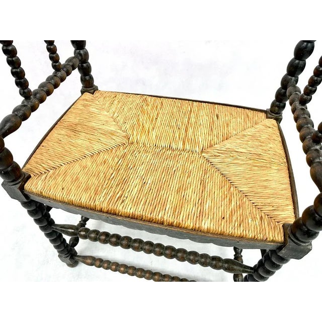 Wood 19th Century Dutch Jacobean Style Ebonised Oak Bobbin Bench For Sale - Image 7 of 11