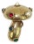 Jeanne Jewelry Gold Plated Bejeweled Mushroom Brooch, 1960's For Sale