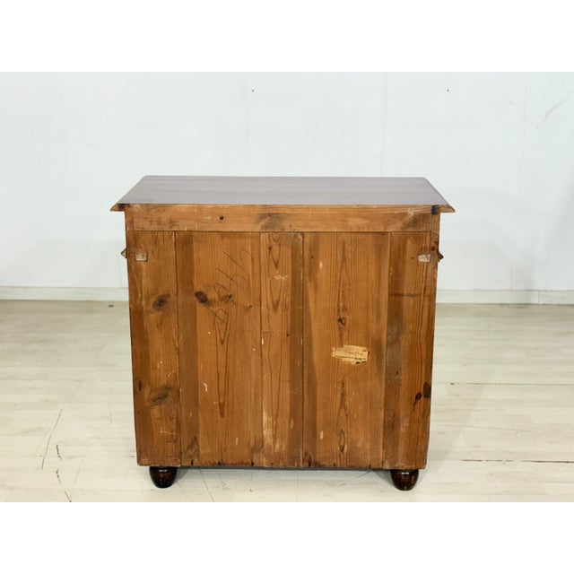 Antique Gründerzeit Vertiko Chest of Drawers in Walnut Veneer with Brass Fittings, Late 19th Century For Sale - Image 11 of 12