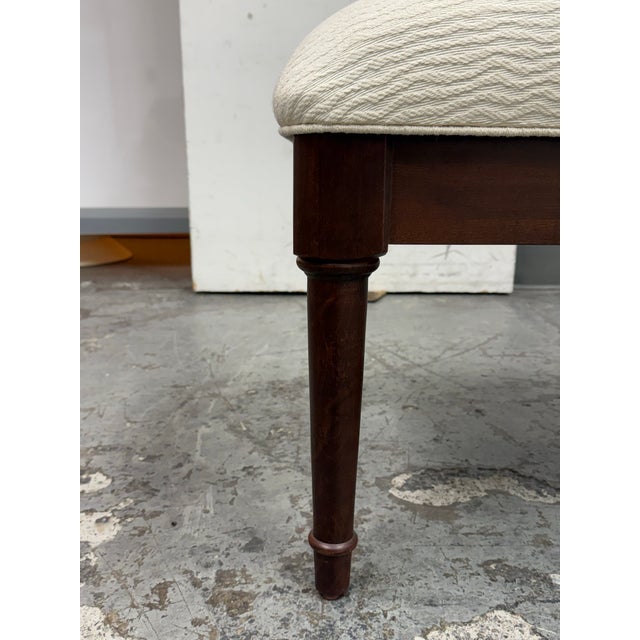 Cream Shermag Furniture Upholstered Bench For Sale - Image 8 of 12