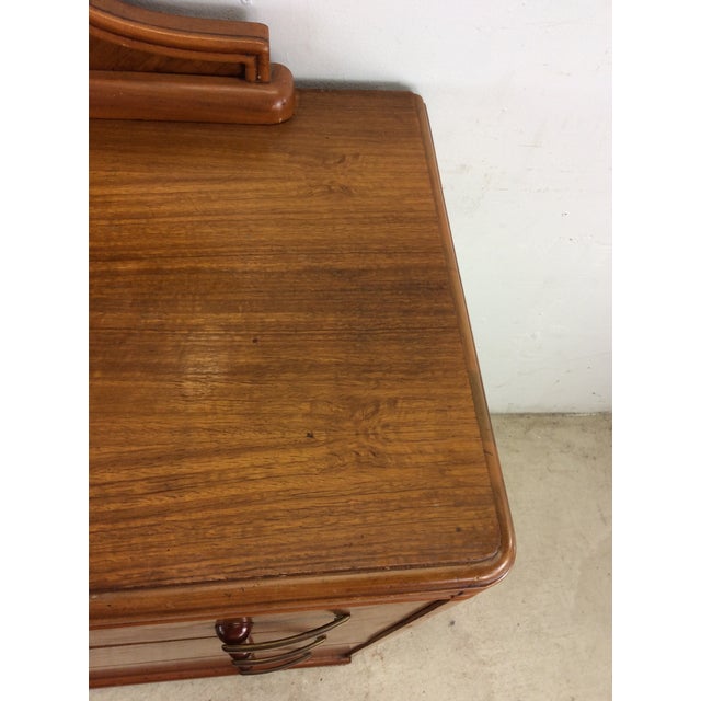 Glass Art Deco Three Drawer Chest With Mounted Mirror For Sale - Image 7 of 12