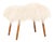 Danish Stool in Long Hair Sheepskin, 1970s For Sale