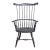 Charles Frumerie Black Fan Back Windsor Arm Chair Bench Made For Sale