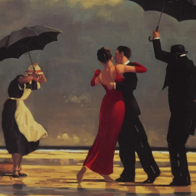 Realism Famed Print "The Singing Bulter" by Jack Vettriano For Sale - Image 3 of 8
