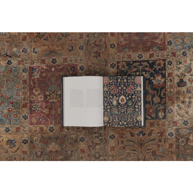 Antique Kashan Silk Rug, Polychromatic Compartment Grid - Rug & Kilim For Sale - Image 11 of 11