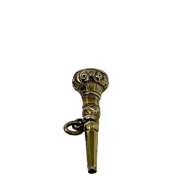 Early 19th Century Brass and Onyx Stone Watch Key For Sale - Image 3 of 7