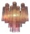 Pink Glass Tube Chandelier, Murano, 1970s For Sale