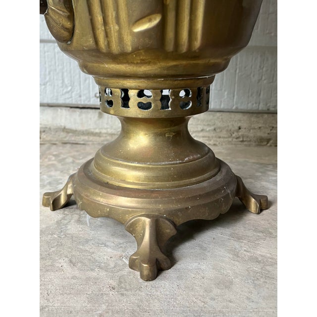 1890s Antique Solid Brass Samovar Coffee or Tea Dispenser For Sale In Dallas - Image 6 of 10