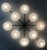 Fabio Ltd 21st Century Dieci Bronze Matte White Murano Flush Mount by Fabio LTD For Sale - Image 4 of 7