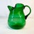 1950s Vintage Art Deco Americana Boho Chic Hand Blown Green Pitcher. For Sale - Image 6 of 9