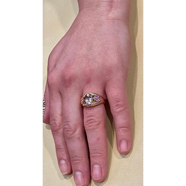 3.5 Carat Morganite and Diamond Cocktail Ring 18 Karat Rose Gold For Sale - Image 14 of 18