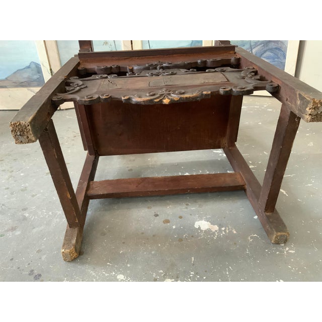 Antique Italian Renaissance Walnut Armchair, Circa 1600 For Sale - Image 11 of 12