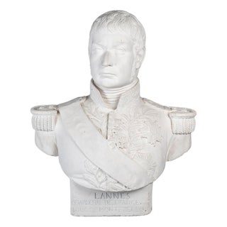 Large Sculpture Bust of Marshal Lannes, 1700s-1800s, Plaster For Sale