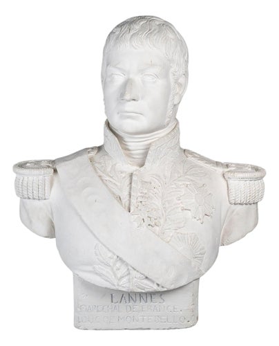Large Sculpture Bust of Marshal Lannes, 1700s-1800s, Plaster