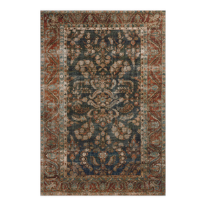 Chris Loves Julia x Loloi Jules Ocean / Spice 18" x 18" Sample Rug