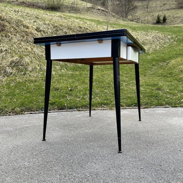 Italian Dining Table & 4 Chairs from Salvarani Depositato, 1950s, Set of 5 For Sale - Image 11 of 16