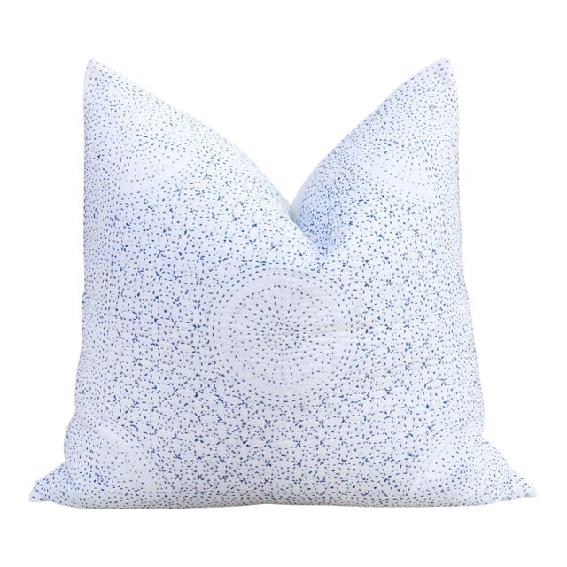 Indigo Filanan Kantha Euro Pillow II For Sale